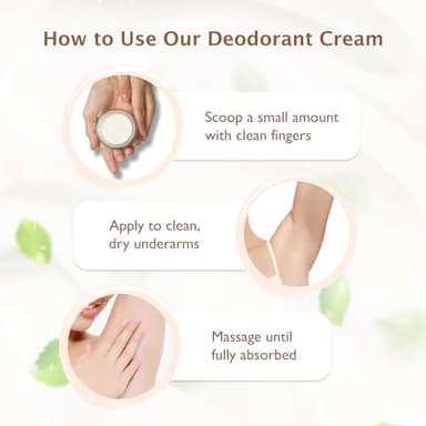ECO ROOTS Natural Deodorant for Women & Men | Organic Deodorant Cream Non Aluminum | Baking Soda Free Healthy Deoderant for Body & Private Parts | All Vegan Pit Paste Zero Sweat | Coconut Scent - Image 5