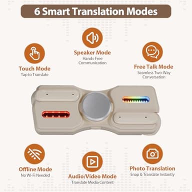 Translation Earbuds Real Time – AI Language Translator & Bluetooth Headphones with Fidget Spinner, 150+ Languages, Offline Mode, 0.5s Response for Travel, Business, Learning - Image 5