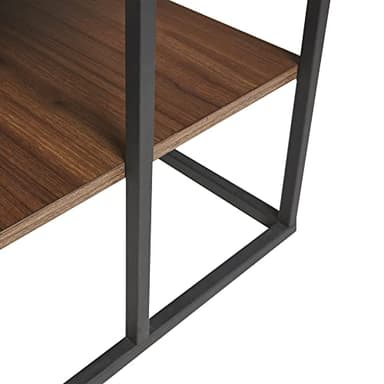 510 DESIGN Monarch Coffee Table with Storage Shelf - Modern 2 Tier Wooden Top and Metal Frame, Living Room Furniture, Easy Assembly, 21" W x 42" L x 19" H, Dark Coffee/Black - Image 7