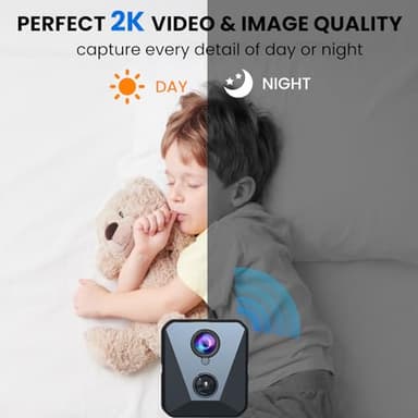 Funstorm 2025 Upgraded Security Camera, 4K HD Mini Nanny Cam for Home with Night Vision, WiFi Indoor Camera, 100 Days Long Battery Life, Motion Detection, Remote Viewing, Wireless Surveillance Cam - Image 5