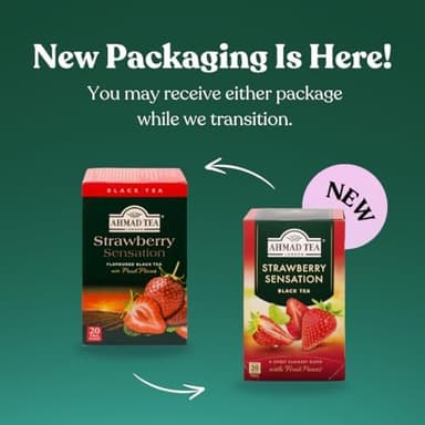 Ahmad Tea Strawberry Sensation Black Tea, 20-Count Boxes (Pack of 6 - Image 4