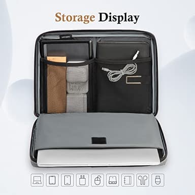 bagasin Laptop Sleeve Case, 15 15.6 16 inch TSA Laptop Sleeve Water Resistant with 4-Layer Protection, Computer Carrying Bag Compatible with MacBook, HP, Dell, Lenovo, Asus Notebook - Image 5