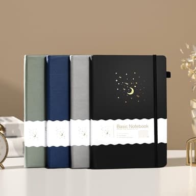 CAGIE Lined Journal Notebook for Work, Hardcover Notebook Journals for Writing Women Men Note Taking Diary with Pen Loop (Black Ruled), Gifts, 5.7" x 8.3", 196 Pages - Image 7