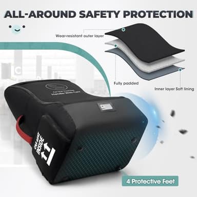 RAINSMORE Padded Car Seat Travel Bag for Airplane Heavy Duty Car Seat Backpack for Air Travel Baby Carseat Cover Bags for Airport Large Car Seats Carrier Fits Car Seats & Booster Seats, Black - Image 6