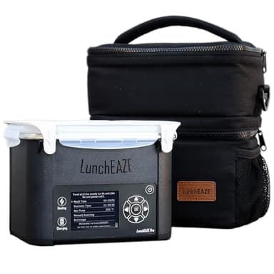 LunchEAZE Pro Cordless Heated Lunchbox – Battery-Powered, 4-Cup Capacity, 220°F Max, Automatic Scheduled Heating, Insulated Bag Included for Hot Meals Anywhere - Image 1