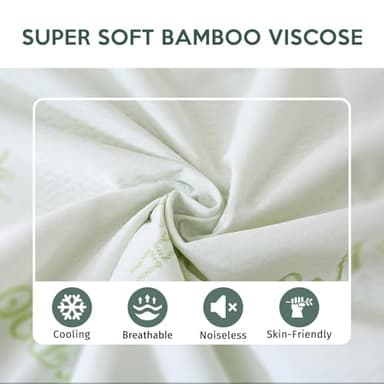 Premium 100% Waterproof King Mattress Protector, Breathable Mattress Cover King Size Bed, 3D Air Fabric Cooling Bed Pad Cover, Deep Pocket 8"-21" - Image 4