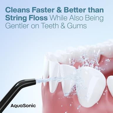 AquaSonic Aqua Flosser - Cordless Rechargeable Water Flosser for Teeth - Waterproof, Portable Oral Irrigator for Dental Cleaning with 5 Jet Tips – Braces Home Travel - Image 4