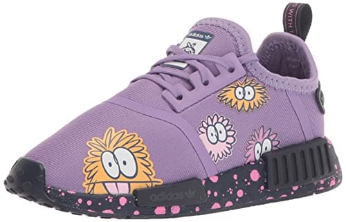 adidas Originals Kids NMD_R1's Sneaker, Super Purple/White/Shadow Navy (Elastic), 4 US Unisex Toddler - Image 1