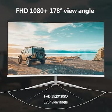 Z-Edge 24-inch Curved Gaming Monitor, Full HD 1080P 1920x1080 LED Backlight Monitor, with 100Hz Refresh Rate and Eye-Care Technology, U24C 178° Wide View Angle, DP+HDMI - Image 5