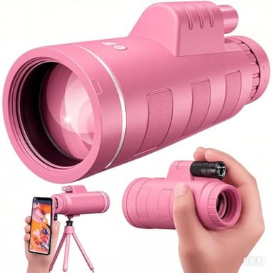 Monocular Telescope with Smartphone Adapter for Wildlife Camping Travelling