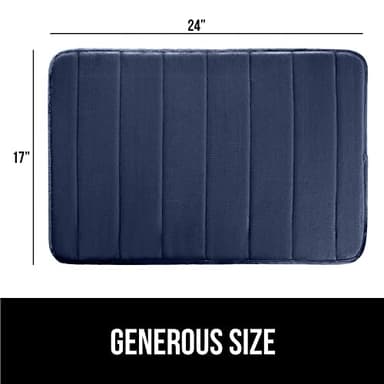 GORILLA GRIP Memory Foam Bath Mat, Soft Absorbent US Designed Bathroom Rug, Gripping Dots Machine Washable Bathmat, Cushioned Floor Mats, Shower Sink Rugs Room Décor Accessories, 24x17 Navy Blue - Image 2