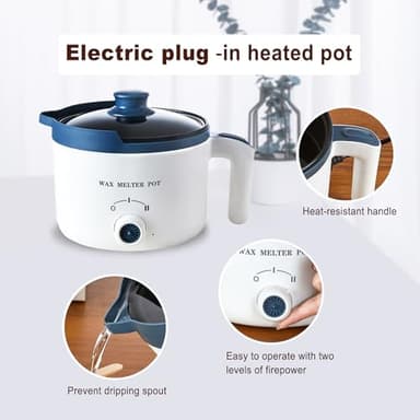 Soy Candle Making Kit with Wax Melter,DIY Candle Maker Set Supplies for Adults with 5lbs Soy Wax, Electric Melter, 100 Candle Wicks, 100 Wick Stickers - Image 3