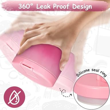 Pawtong 12oz Insulated Vacuum Food Jar with Buckle Lid Wide Mouth Soup Thermo for Hot Food Kids Leakproof Stainless Steel Lunch Container (Gradient Pink, 12OZ) - Image 6