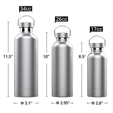 Triple Tree 34OZ Vacuum Insulated Stainless Steel Water Bottle, Double Wall Wide Mouth Lids Keeps beverage Hot or Cold Sweat Proof - Image 2