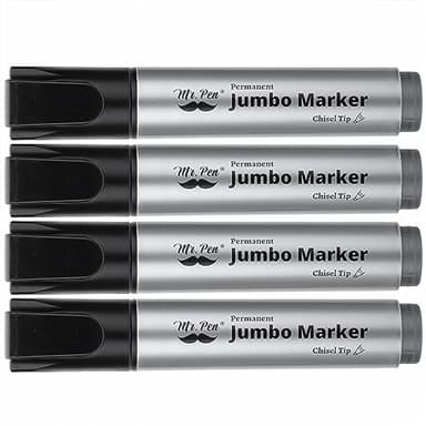Mr. Pen- Jumbo Permanent Markers, 4 Pack, Chisel Tip, Black, Thick, Large, Wide Tip - Image 7