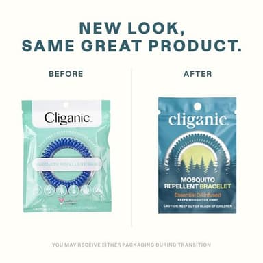 Cliganic 50 Pack Mosquito Repellent Bracelets for Adults & Kids - Natural DEET-Free Bands, Individually Wrapped - Image 2