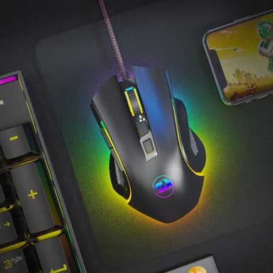 Redragon M602 Gaming Mouse, Ergonomic RGB Gaming Mouse Wired with 7200 Adjustable DPI, 9 Programmable Buttons, Professional Software for Gamer Office [Black] - Image 8
