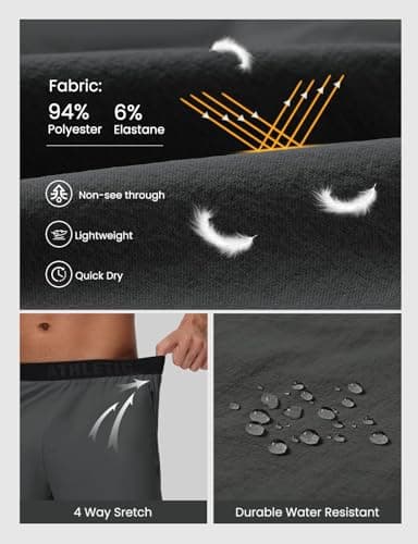 GymBrave Men's 5 inch Athletic Running Shorts with Zipper Pockets Lightweight Quick Dry Workout Gym Shorts for Men 2 Pack Black Grey XL - Image 6