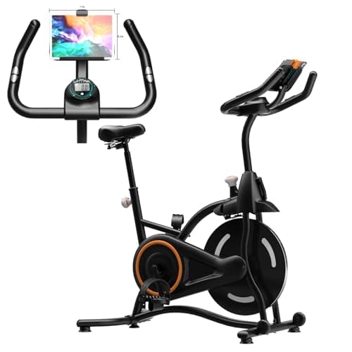 Cyclerade Exercise Bike, Low Noise Indoor Stationary Cycling Bike with APP Sports Data Link Adjustable Resistance With Flat Stand - Image 1