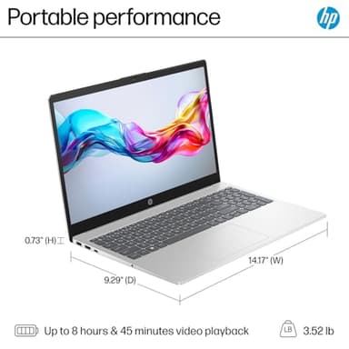 HP 15.6 HD Touchscreen Laptop | 10-Core Intel Core i5-1235U | Intel Iris Xe Graphics | 16GB RAM | 1TB SSD (512GB PCIe SSD withHP P500 512GB Portable SSD) | Wi-Fi 6E | Win 11 Pro (Renewed) - Image 5