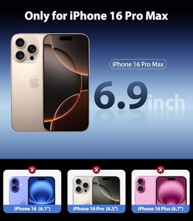 Mkeke 3 Pack Screen Protector for iPhone 16 Pro Max 6.9", [9H+ Tempered Glass] [Military-Grade Drop Protection][Easy Installation Frame] HD Clear, Anti-Scratch, Bubble Free - Image 7
