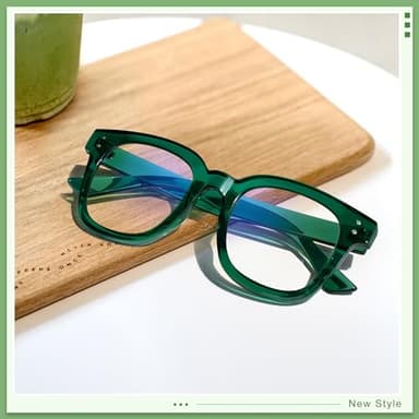 Madison Avenue Blue Light Blocking Glasses Oversized Fashion Blue Light Glasses for Women Anti Eyestrain & UV Protection Computer Eyeglasses (Green) - Image 7