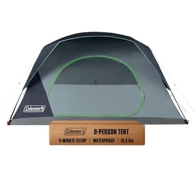 Coleman Skydome Tent with 5 Minute Setup, 2/4/6/8-Person Weatherproof Tent with Rainfly & Carry Bag, 20% More Headroom Than Traditional Canopies - Image 1