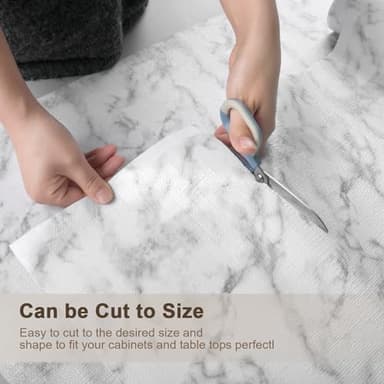 OcePor Non-Adhesive Drawer and Shelf Liner 12IN x 20FT，Non Slip Cabinet and Cupboard Liner, Kitchen Cabinet Liners for Shelves, Waterproof Drawer Shelf Liners for Cabinets/Bathroom Cupboard, Marble - Image 6