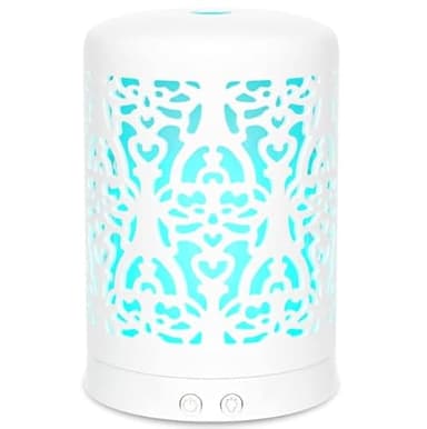 Essential Oil Diffusers Aromatherapy White Humidifier Desk 100ml Diffuser Small Ultrasonic Machine Waterless Auto-Off - Image 1