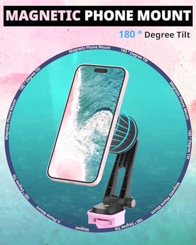 UBeesize Upgraded 12'' Ring Light with 62'' Tripod Stand and Magnetic Phone Holder,LED Selfie RingLight for iPhone with Remote,Circle Light for Tiktok/YouTube/Photography/Makeup/Live Stream Pink - Image 2