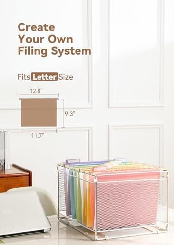 Plastic Hanging File Folders Letter Size, 12 Pack Pastel Hanging Folders, with Insertable 1/5-Cut Tabs for Filing Cabinets - Image 5