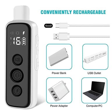 Bousnic Dog Shock Collar for 2 Dogs - (8-120lbs) Waterproof Rechargeable Electric Dog Training Collar with Remote for Small Medium Large Dogs with Beep Vibration Safe Shock Modes(Grey) - Image 7