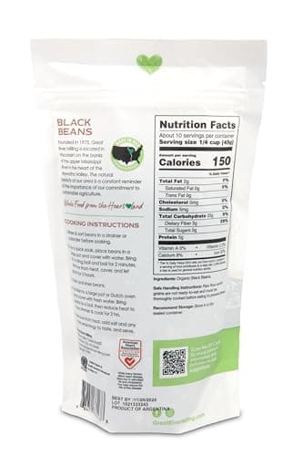 Organic Black Beans, Pack of 4-16 oz Bags - Image 2