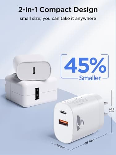 [3 Pack] USB C Charger Block Fast Charging Multiport Wall Charger, Dual Port PD Power Adapter Fast Type C Charging Block Cube Compatible with iPhone 16/15/14/13/12/11/Pro, XS/XR/X/8/7, Samsung, More - Image 4