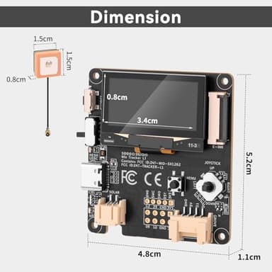 Wio Tracker L1 Development Board Wio SX1262 nRF52840 Module for Ar duino Meshtastic LoRa, Blue tooth 5.0 GPS GNSS, 1.3" OLED, Support Battery Type-C and Solar Charge, Power Efficiency & Rich Interface - Image 8