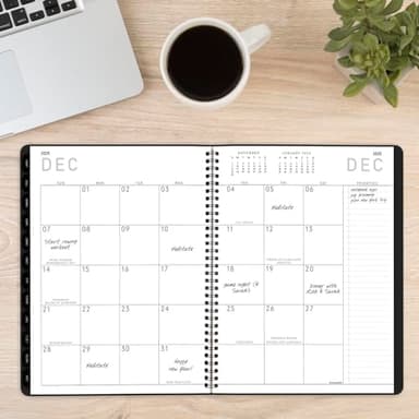 AT-A-GLANCE 2025 Planner, Weekly & Monthly, 8-1/4" x 11", Large, Contemporary Lite, Black (7095XL0525) - Image 3
