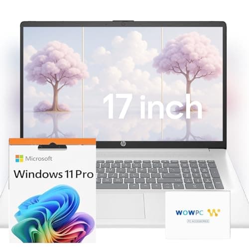 HP 2025 New 17 inch Laptop Computer • 32GB RAM • 1TB SSD • Back to School Limited Edition with Microsoft Office • Intel 13th 8-Cores i3 CPU • 10-Key Number Pad • WOWPC Recovery USB • Window 11 Pro - Image 1