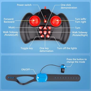 PREPOP Gesture Sensing RC Stunt Car, Birthday for Age 6 7 8-12 13+ Year Old Boys - Cool Toys for Kids, Hand Controlled Remote Control Twist Vehicle with Lights & Music, 4WD Rotating - Image 9