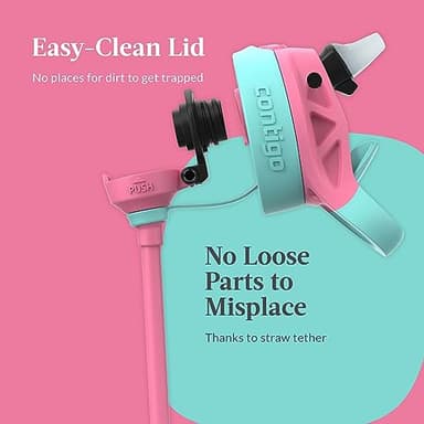 Contigo Aubrey Kids Water Bottle, 2-Pack, 20oz, Azalea/Jade & Blue Raspberry.Azalea, Spill-Proof Lid, Dishwasher Safe, BPA Free - Image 5