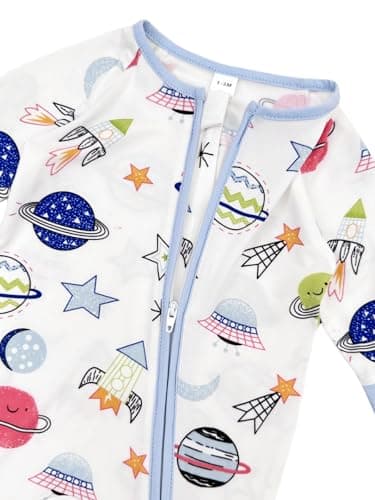 Bow Dream Baby Boy Romper Jumpsuit Bamboo Rayon Baby girl Clothes Baby Romper Clothing Newborn-24 Months Light Blue Universe Green Plaid 3-6 Months - Image 3