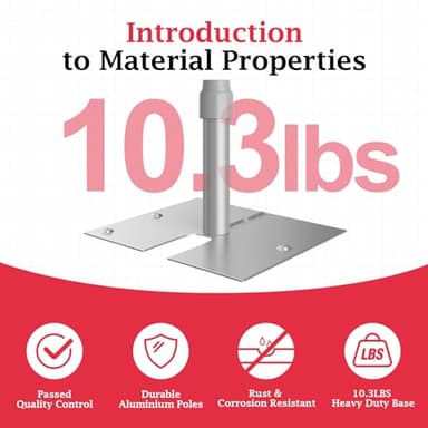 EMART 10x10ft Heavy Duty Backdrop Stand Kit, Adjustable Pipe and Drape Photo Booth Frame for Wedding, Party, Christmas, Birthday Decorations - Image 3