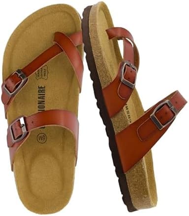 CUSHIONAIRE Women's Luna Cork Footbed Sandal With +Comfort - Image 3