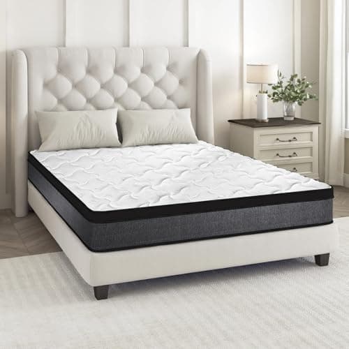 Viplive Mattress Queen Size, 10 Inch Memory Foam Queen Size Mattress in A Box with Individual Pocket Springs Medium Firm, Soft and Comfortable, 80" L *60" W*10" H - Image 1