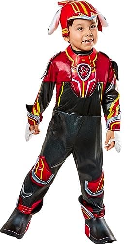 Rubies Toddler Paw Patrol 2: The Mighty Movie Mighty Marshall Costume Jumpsuit and Headpiece, As Shown, 2T - Image 1
