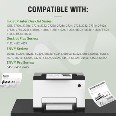 67XL Ink Cartridge Replacement for HP 67 XL Black Remanufactured for HP Ink 67 67XL for DeskJet 2755e 2700 2752 2855e 2800 2742e 4155e 4255e 4100 Envy 6055 6055e 6455e Printer (2-Pack) - Image 2