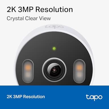 Tapo 2K 3MP Indoor/Outdoor Security Camera - Free Person/Motion/Baby Cry Detection, Color Night Vision, IP65 Weatherproof, SD/Cloud Storage, Works w/Alexa & Google Home, HybridCam (2-Pack) - Image 3