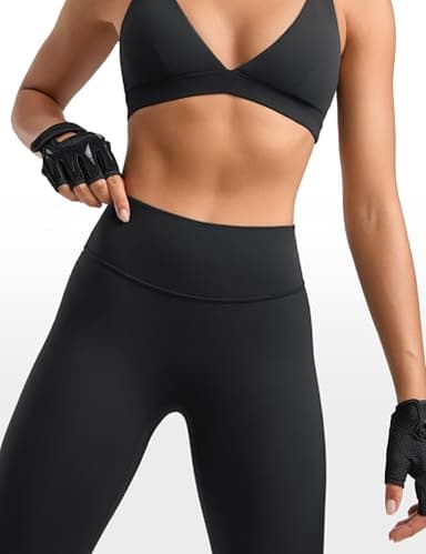 INGIA Womens High Waisted No Front Seam Lounge Yoga Legging 25" Workout Tummy Control Gym Yoga Pants Black Small - Image 4