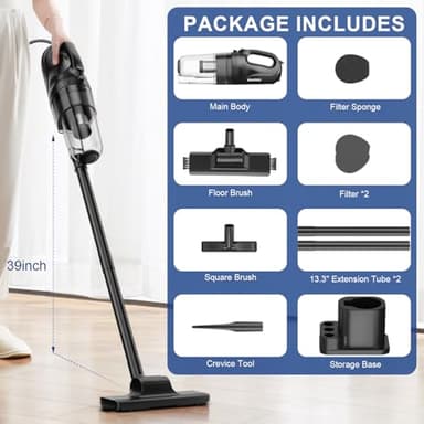 SOWTECH Corded Vacuum Cleaners 20Kpa Powerful Suction Ultra-Light Stick Vacuum for Hard Floor Pet Hair Vacuum - Image 7