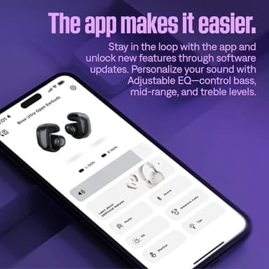Bose Ultra Open Bluetooth Earbuds, True Wireless Earbuds with OpenAudio for Awareness, Clip On Design for Comfort, Immersive Audio, Up to 48 Hrs of Playtime, Chilled Lilac - Limited Edition Color - Image 6