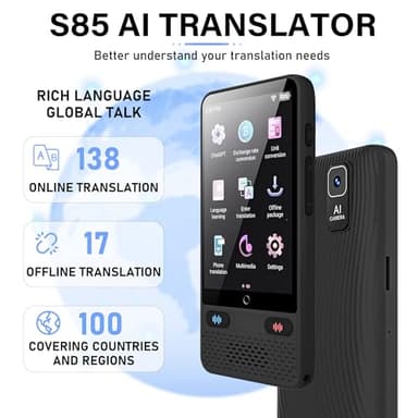 Language Translator Device,2025 Latest Two-Way Language Translator in 138 Languages, Online/Offline/AI/Voice/Photo Translation, Standy 240H, Portable Instant Translator for Business,Study & Travel - Image 2